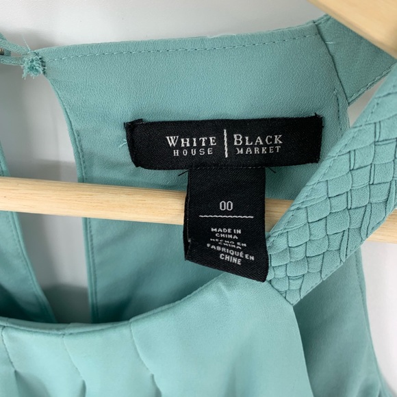 WHBM Halter Asymmetric Soft Dress Blue - Picture 5 of 6